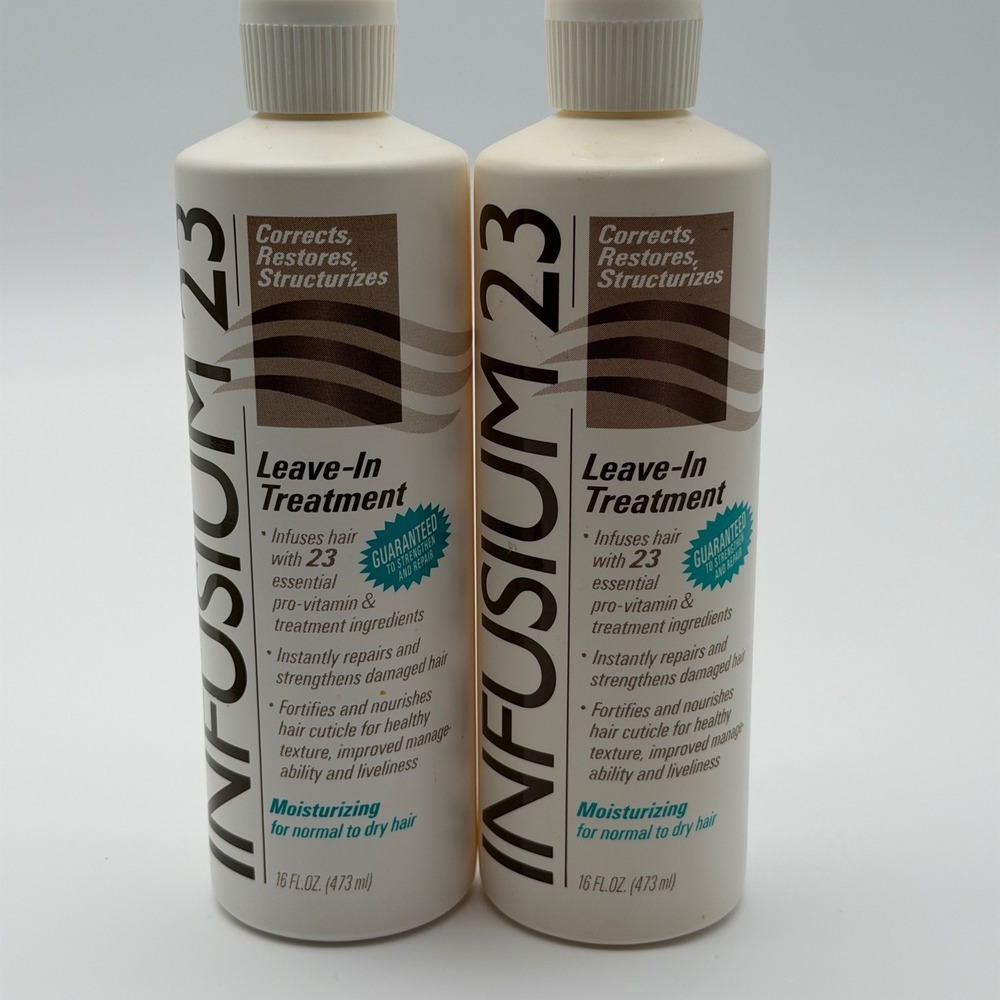 Lot of 2 Infusium 23 Moisturizing Leave-In Treatment 16oz Normal to Dry Hair